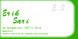 erik sari business card